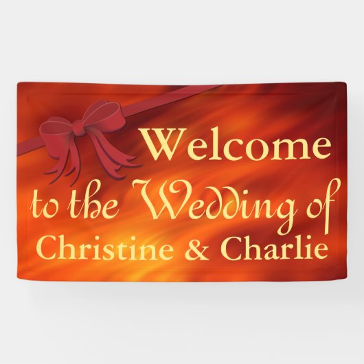 Ribbon Border rot + Ihr Backgr. Ideen Banner (Horizontal)