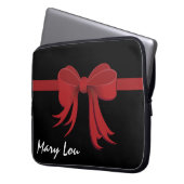 Ribbon Border rot + Ihr Backgr. Ideen Laptopschutzhülle (Vorderseite Links)