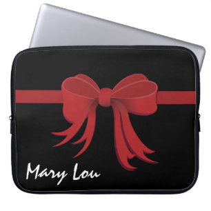Ribbon Border rot + Ihr Backgr. Ideen Laptopschutzhülle