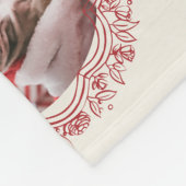 Ribbon & Botanische Rahmen 5 Foto Weihnachten Fleecedecke (Ecke)