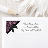 Ribbon Bow Black Light Pink Damask (Insitu)