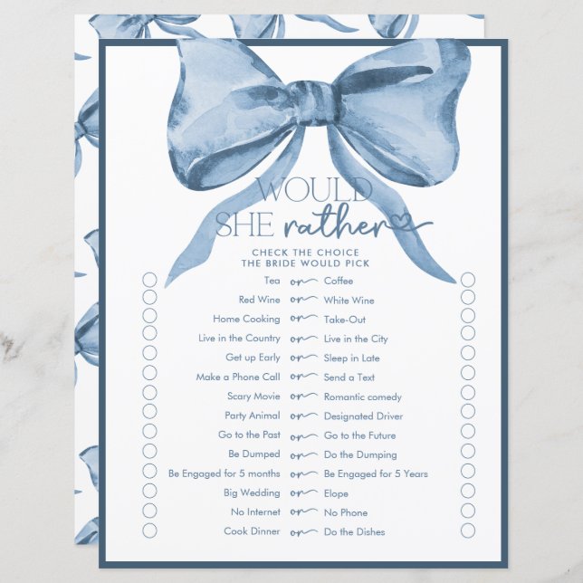 Ribbon Bow | Brautparty Game (Vorne/Hinten)