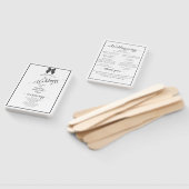 Ribbon Bow Classic Black & White Wedding Fächer (Non-assembled)