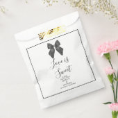 Ribbon Bow Classic Black & White Wedding Geschenktütchen (Versiegelt)