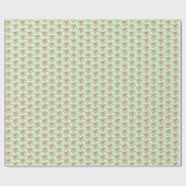 Ribbon Bow Doodle CHRISTMAS Holiday Mint Red Geschenkpapier (Flach)