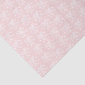 Ribbon Bow Doodle Delicate Holiday Pink White Seidenpapier (Detail)