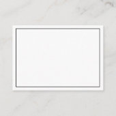 Ribbon Bow Elegance Black and White Wedding Begleitkarte (Rückseite)