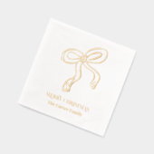 Ribbon Bow Illustration Servietten Mit Folie (Links)