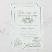 Ribbon Bow | Sweet Baby Shower Einladung (Vorne/Hinten)