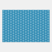 Ribbon Bows Doodle CHRISTMAS HANUKKAH Holiday Blue Geschenkpapier Set (Vorderseite 2)