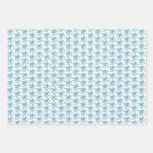 Ribbon Bows Doodle CHRISTMAS HANUKKAH Holiday Blue Geschenkpapier Set (Vorderseite)