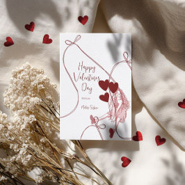 Ribbon Bows & Heart Balloons – Valentine’s Day Feiertagskarte