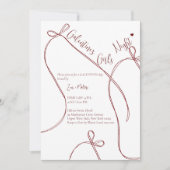 Ribbon Bows – Modern Galentine's girls night Einladung (Vorderseite)