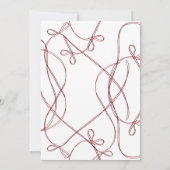 Ribbon Bows – Modern Galentine's girls night Einladung (Rückseite)