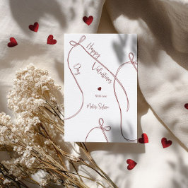 Ribbon Bows – Modern Happy Valentine’s Day  Feiertagskarte