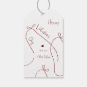 Ribbon Bows – Modern Happy Valentine’s Day Geschenkanhänger (Rückseite)