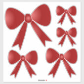 Ribbon Bows - Red Aufkleber (Blatt)