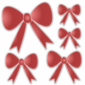 Ribbon Bows - Red Aufkleber (Vorderseite)