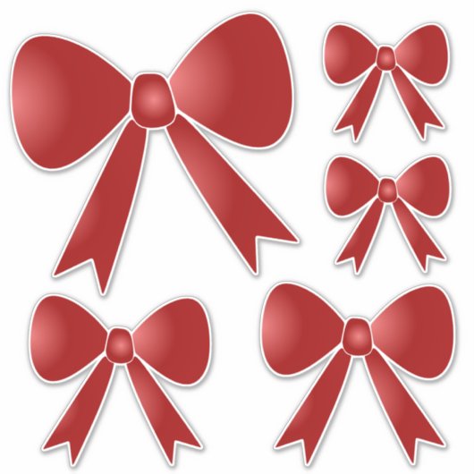 Ribbon Bows - Red Aufkleber (Vorderseite)