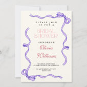 Ribbon Brautparty Einladung (Vorderseite)