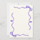 Ribbon Brautparty Einladung (Rückseite)