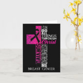 Ribbon Brustkrebs Überlebende Christliche Kreuz Karte (Gelbe Blume)