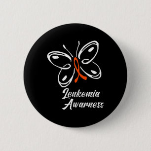 Ribbon Butterfly Aml Leukemia Bewusstsein 1 Button