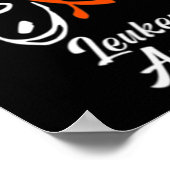 Ribbon Butterfly Aml Leukemia Bewusstsein 88 Poster (Ecke)