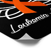 Ribbon Butterfly Aml Leukemia Bewusstsein Poster (Ecke)