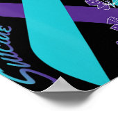 Ribbon Butterfly Suicide Bewusstsein psychische Ge Poster (Ecke)