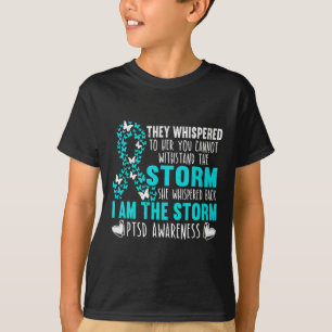 Ribbon Butterfly The Storm Warrior Ptsd Bewusstsei T-Shirt