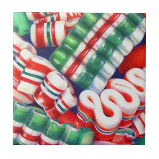 RIBBON CANDY 4,25" Keramik Tile Fliese (Vorderseite)