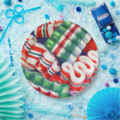 RIBBON CANDY 9" Round Paper Teller (Party)