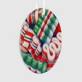 RIBBON CANDY Acrylic Circle Ornament (Vorderseite)