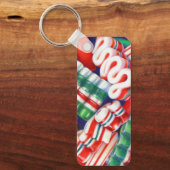 RIBBON CANDY Aluminium Rectangle Schlüsselanhänger (Vorderseite)