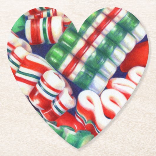 RIBBON CANDY Heart Paper Untersetzer (Vorderseite)