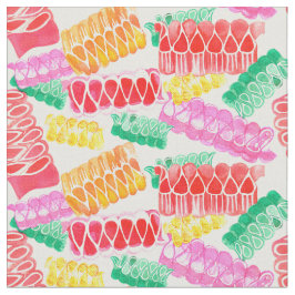 Ribbon Candy Holiday Süßigkeiten Wasserfarbe Stoff
