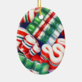 RIBBON CANDY Keramik Oval Ornament (Hinten)