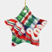 RIBBON CANDY Keramik Star Ornament (Vorne)