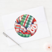 RIBBON CANDY Large Round Stickers (Umschlag)