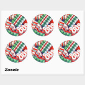 RIBBON CANDY Large Round Stickers (Blatt)