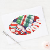 RIBBON CANDY Oval Stickers (Umschlag)