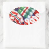 RIBBON CANDY Oval Stickers (Tasche)