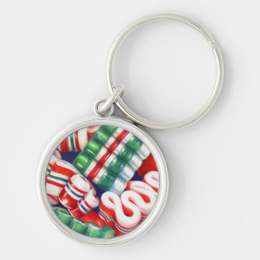 RIBBON CANDY Premium Round Schlüsselanhänger (Vorne)