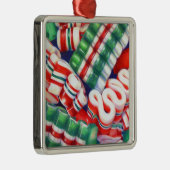 RIBBON CANDY Premium Square Ornament Aus Metall (Rechts)