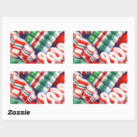 RIBBON CANDY Rectangle Stickers (Blatt)