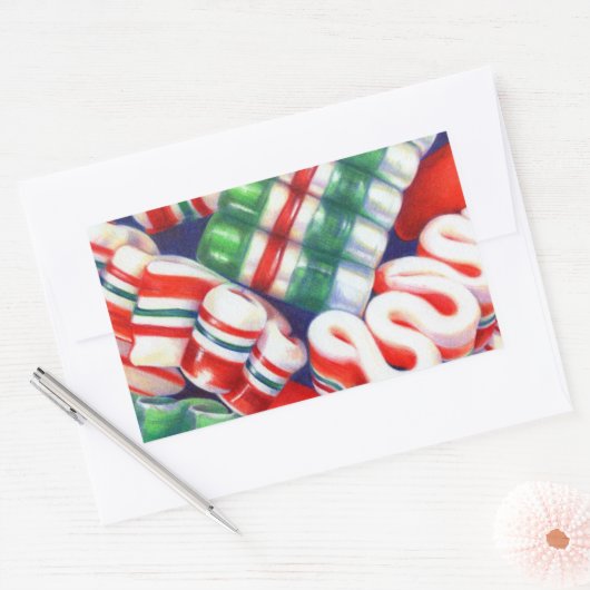 RIBBON CANDY Rectangle Stickers (Umschlag)