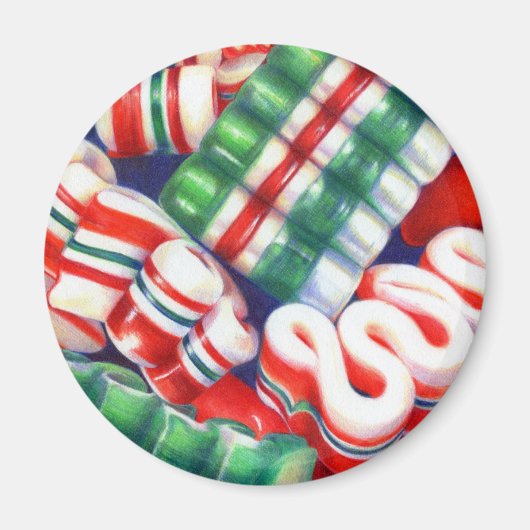 RIBBON CANDY Round Magnet (Vorne)