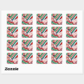RIBBON CANDY Small Square Stickers (Blatt)