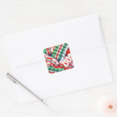 RIBBON CANDY Small Square Stickers (Umschlag)